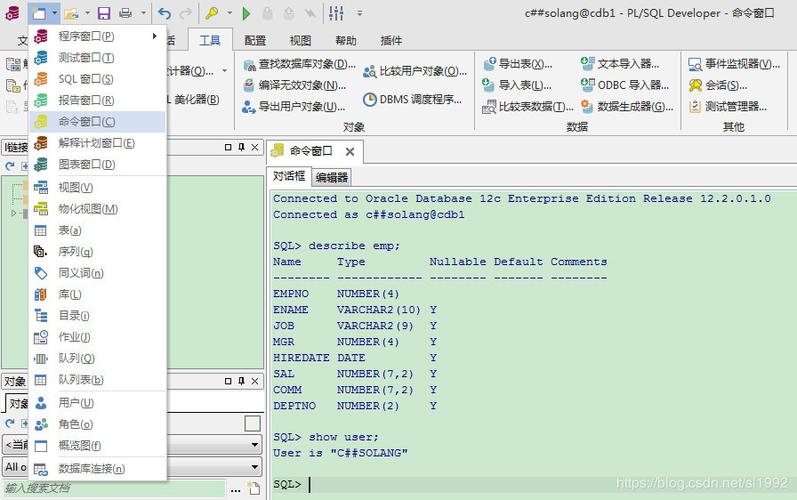 命令窗口连接oracle数据库