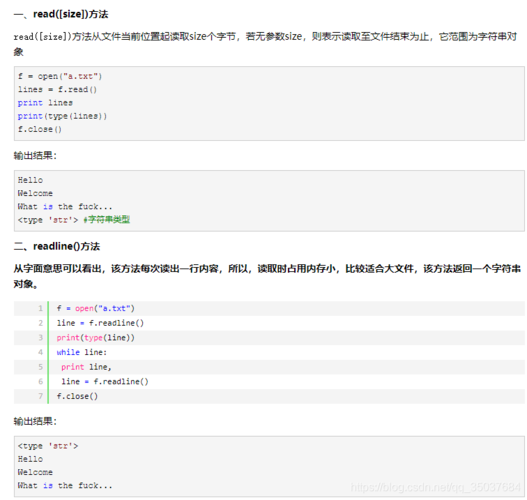 read在python中的用法